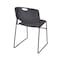 Kee Rectangle Tables > Training Tables > Kee Table & Chair Sets, 66 W, 24 L, 29 H, Grey MT6624GYBPBK44BK - alternate 5